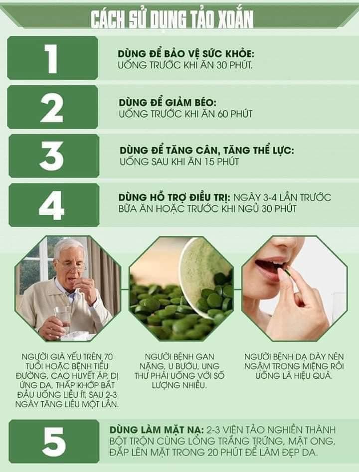 Giá trị dinh dưỡng trong tảo xoắn Nhật Bản mang lại