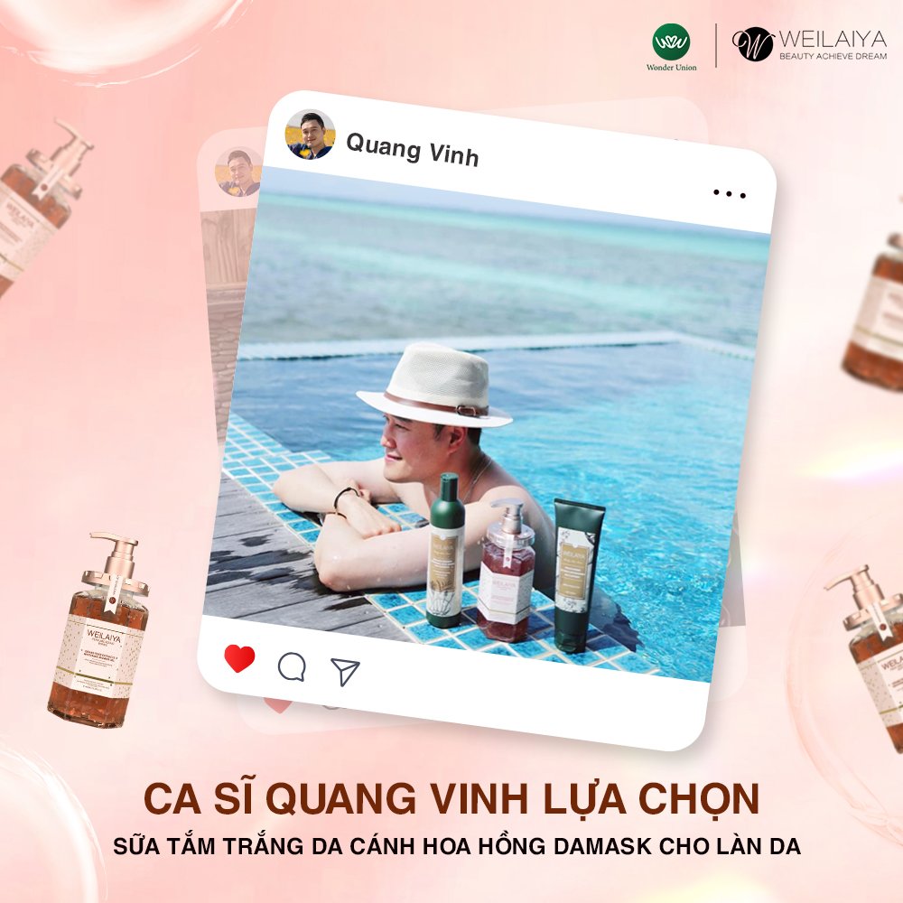 Review Sữa Tắm Weilaiya Hoa Hồng từ ca sĩ Quang Vinh