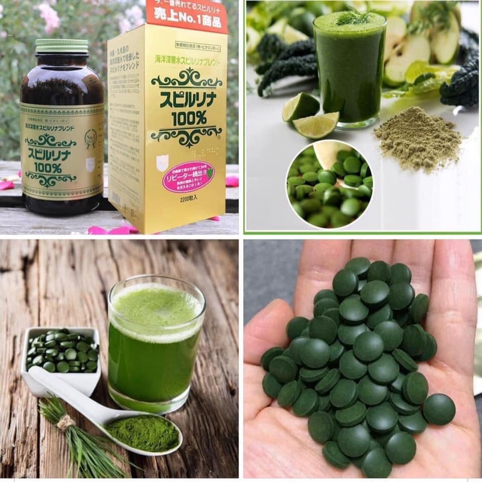 Tảo xoắn nhật bản 2200 viên chứa hơn 60% protein tự nhiên, dễ tiêu hoá.