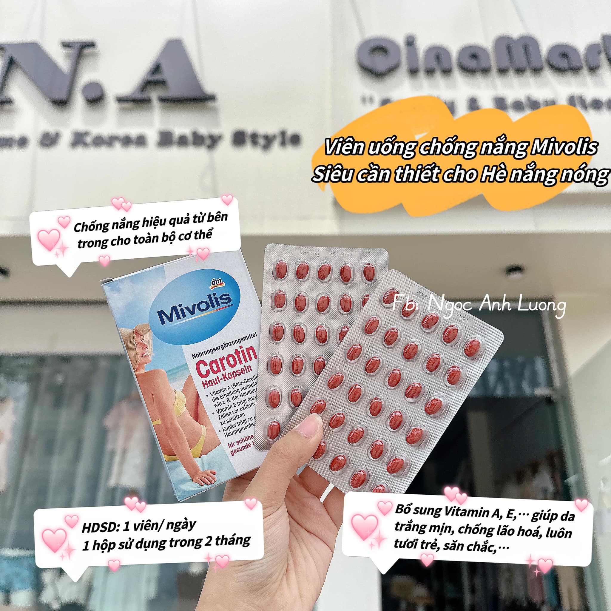 Viên Chống Nắng Mivolis Carotin Đức Bảo Vệ Da Hiệu Quả