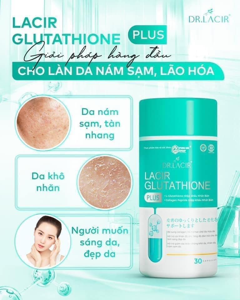 Công thức độc đáo của viên uống trắng da Glutathione 600 Dr Lacir