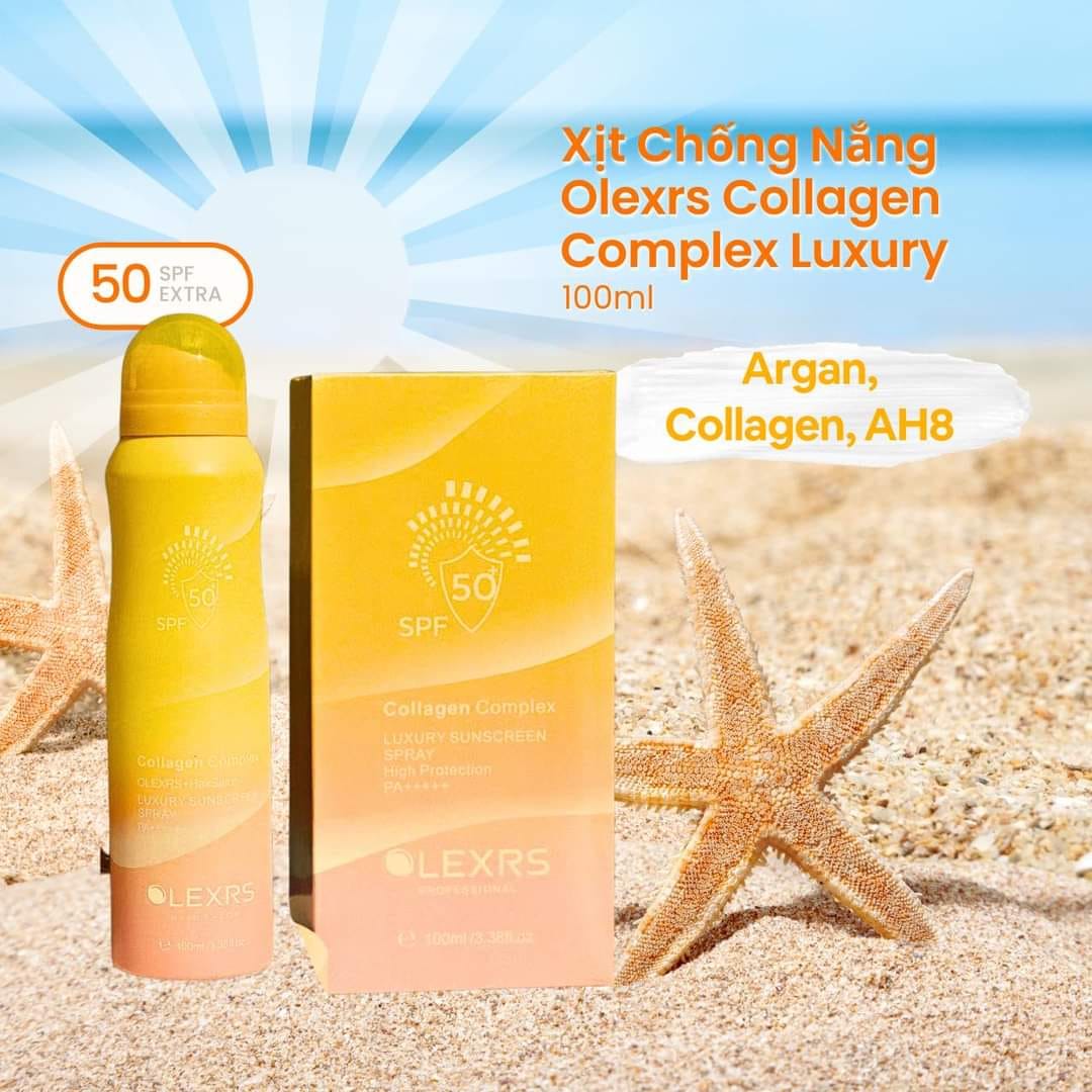 Xịt chống nắng Olexrs Collagen Complex được thiết kế dễ sử dụng, và dành cho mọi loại da