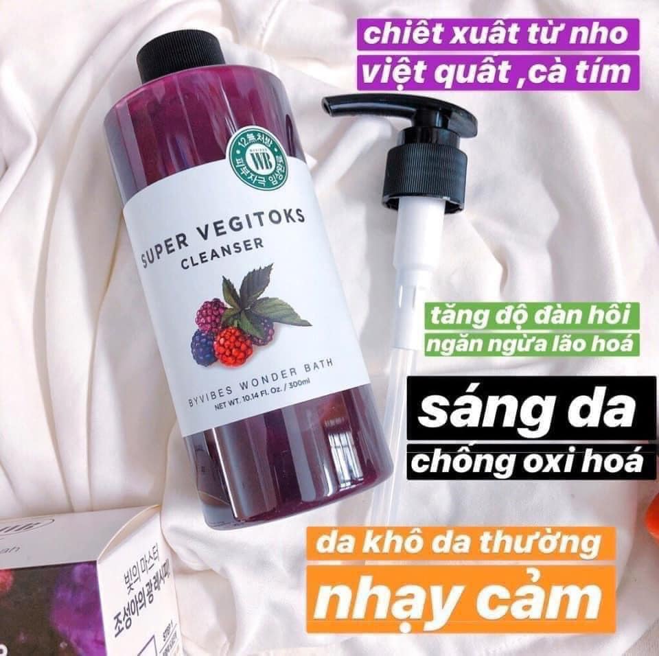 Super Vegitoks Cleanser Purple - Sữa Rửa Mặt Rau Củ Làm Săn Chắc Da