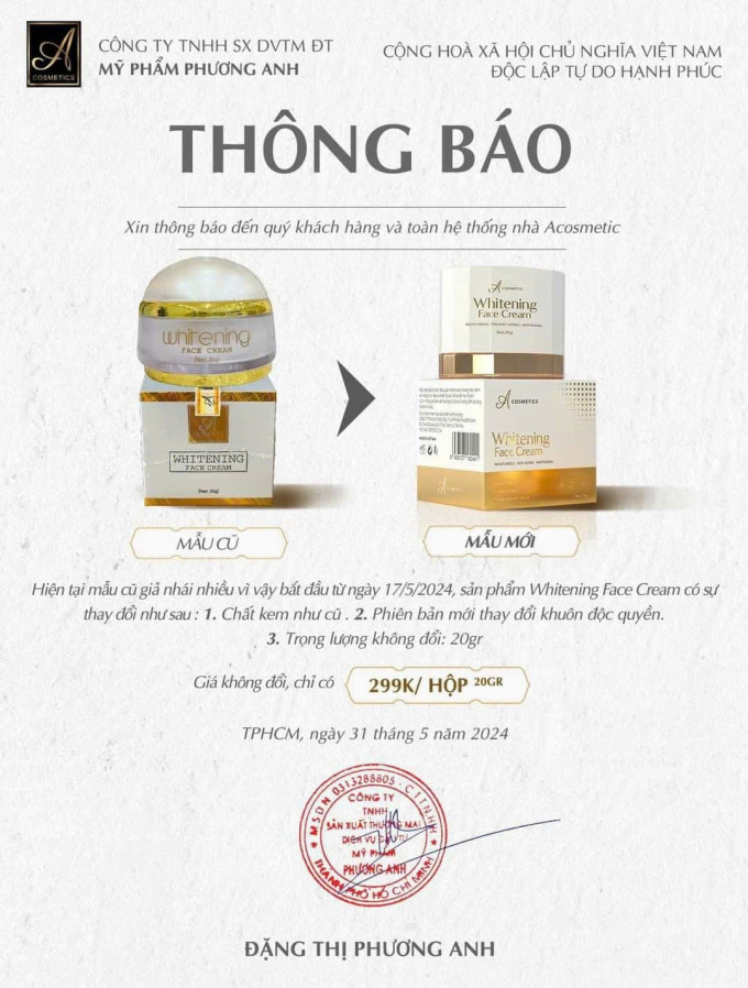 Mẫu mới kem face pháp chính hãng 2024