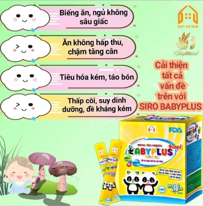 Siro Ăn Ngon Baby Plus Hapi Gold X2 là giải pháp tuyệt vời giúp bé yêu ăn ngon,