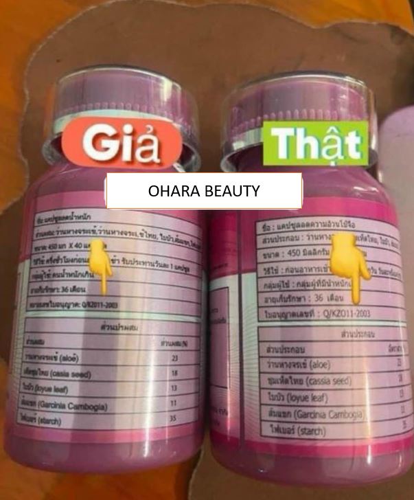 Cách phân biệt giảm cân Baschi hàng chính hãng