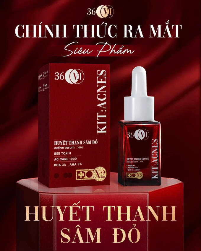 Serum Mụn Huyết Thanh Sâm Đỏ 36 Vị Ver 2- Meea Organic