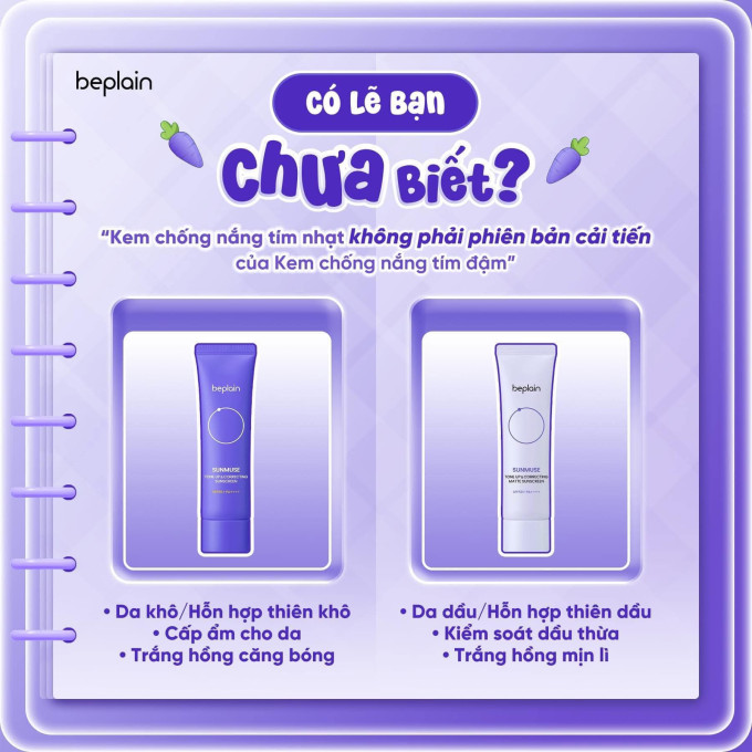 Chống nắng phổ rộng nhờ màng lọc vật lý + hóa học.