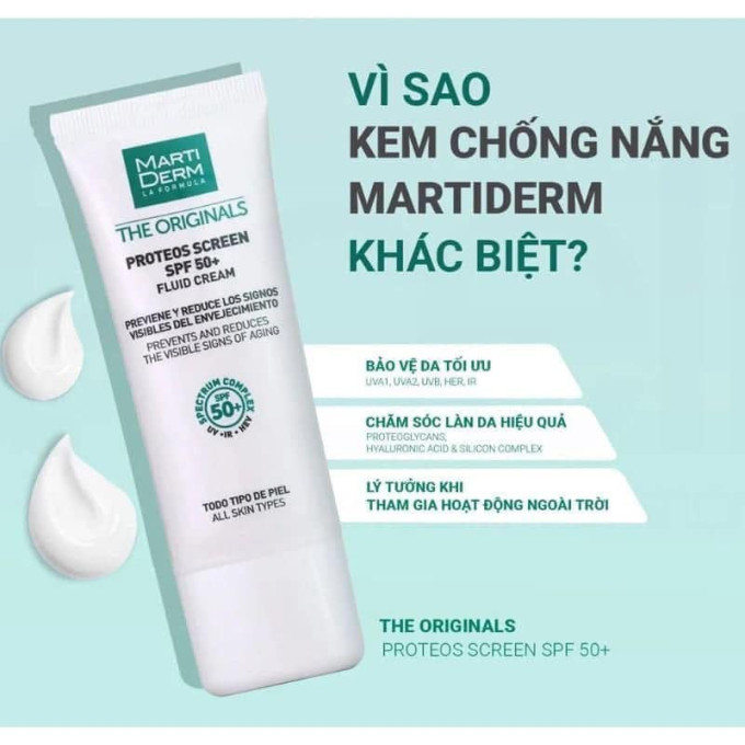 The Originals Proteos Screen SPF50+ Fluid Cream chứa những thành phần ưu việt giúp bảo vệ và nuôi dưỡng da