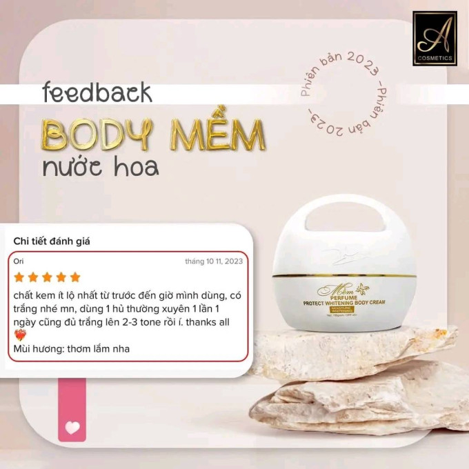 Kem body mềm dưỡng trắng da hiệu quả