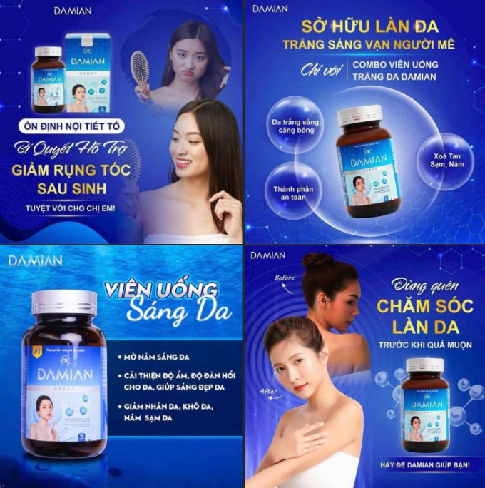 Viên trắng da Damian được nghiên cứu và áp dụng công nghệ sản xuất hiện đại tại nhà máy đạt chuẩn 