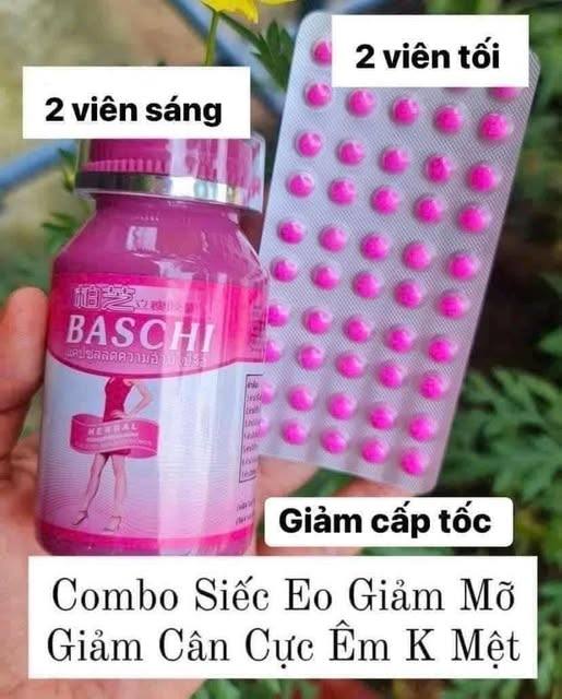 Combo Giảm Cân Hiệu Quả: Baschi Hồng Thái Lan + Detox Nhuận Tràng Nhật