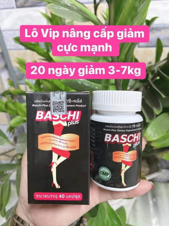 Giảm cân Baschi Đen Plus Thái Lan -Giảm cân hiệu quả dành cho cơ địa khó