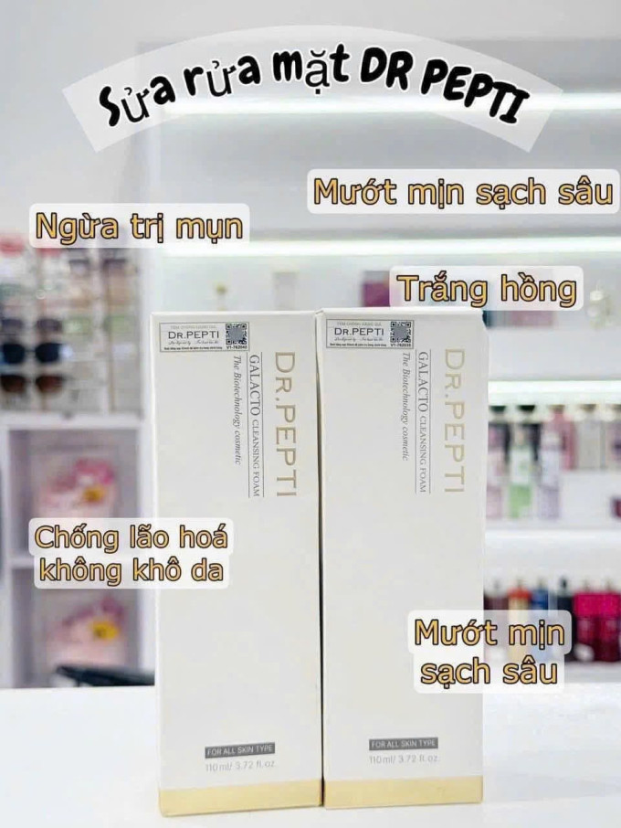 Sữa rửa mặt Dr Pepti Galacto Cleansing Foam