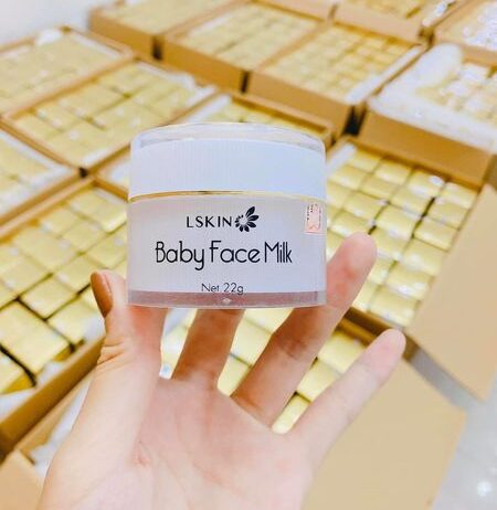 Kem Sữa Baby Face Milk cấy trắng mặt Lskin Đan thy