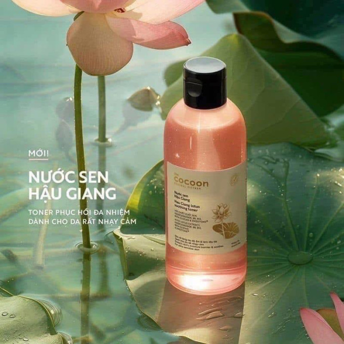 Toner Hoa Sen Cocoon – Nước Sen Hậu Giang