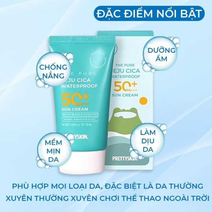 Kem Chống Nắng Rau Má The Pure Jeju Cica Waterproof có tốt không