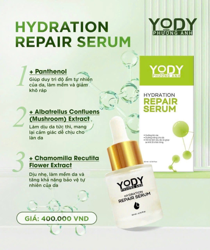Serum phục hồi da Yody Phương Anh chính hãng| Phục hồi cấp ẩm hiệu quả