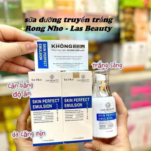 Sữa dưỡng rong nho chính hãng- Tặng kèm 1 vỉ vitamin e dưỡng trắng