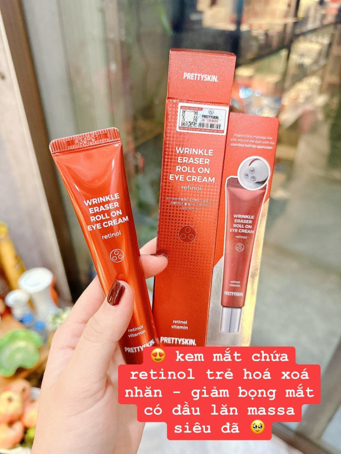 Kem dưỡng mắt Prettyskin Wrinkle Eraser Retinol 30ml – Giải pháp dưỡng sáng và mờ nhăn vùng mắt