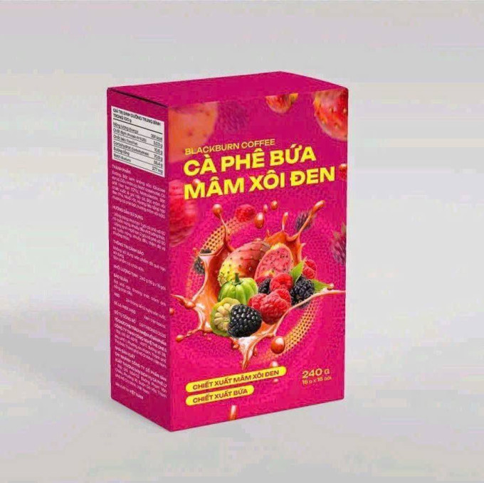 Cà phê bứa mâm xôi đen Blackburn Coffee (15 gói) chuẩn chính hãng