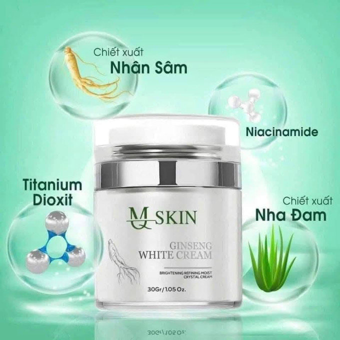 Kem nhân sâm MQ Skin 30g -thành phần an toàn lành tính