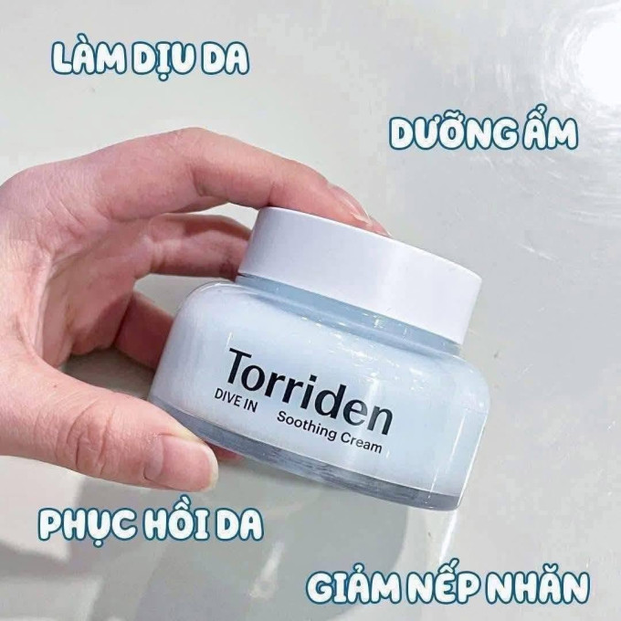 Công dụng cấp ẩm của Torriden Dive In Soothing Cream