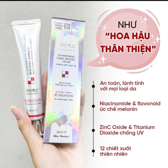 Melasma-X 3D Whitening Clinic Cream – Hỗ Trợ Chăm Sóc Da Nám, Dưỡng Da Sáng Mịn