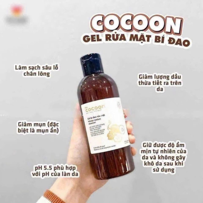 Gel bí đao rửa mặt Cocoon – Làm sạch dịu nhẹ cho da dầu, da mụn