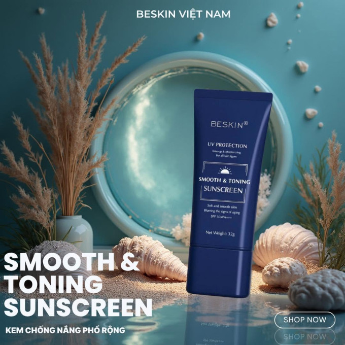 Kem Chống Nắng Beskin chính hãng SPF 50+ PA+++ 32g