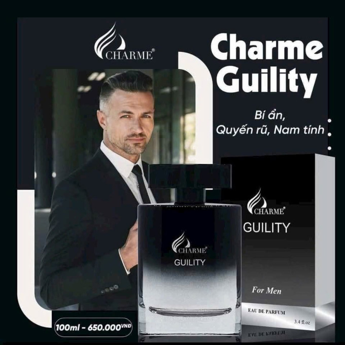 Nước Hoa Nam Charme Guility 100ml chính hãng| ngọt mát SANG TRỌNG, cuốn hút