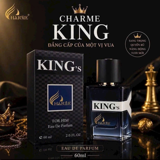 Nước Hoa Nam Charme King 60ml Chính Hãng – Hương Gỗ Nam Tính, Cuốn Hút