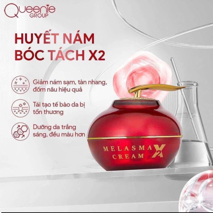 Huyết Nám Bóc Tách X2 Queenie Skin – Kem Dưỡng Hỗ Trợ Mờ Thâm Nám