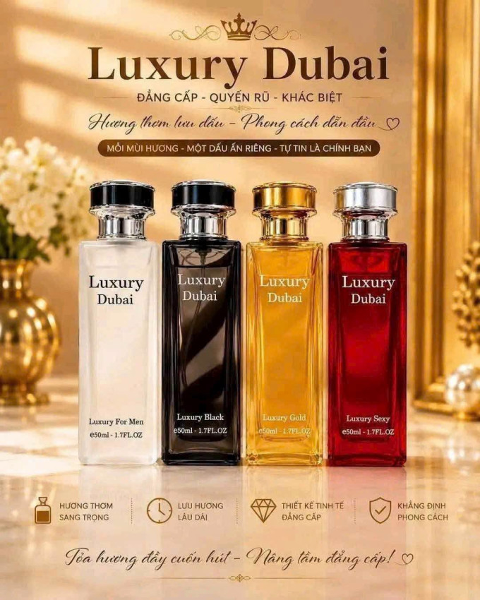Nước Hoa Luxury Dubai 50ml – Hương Thơm Sang Trọng, Cuốn Hút Nam Nữ