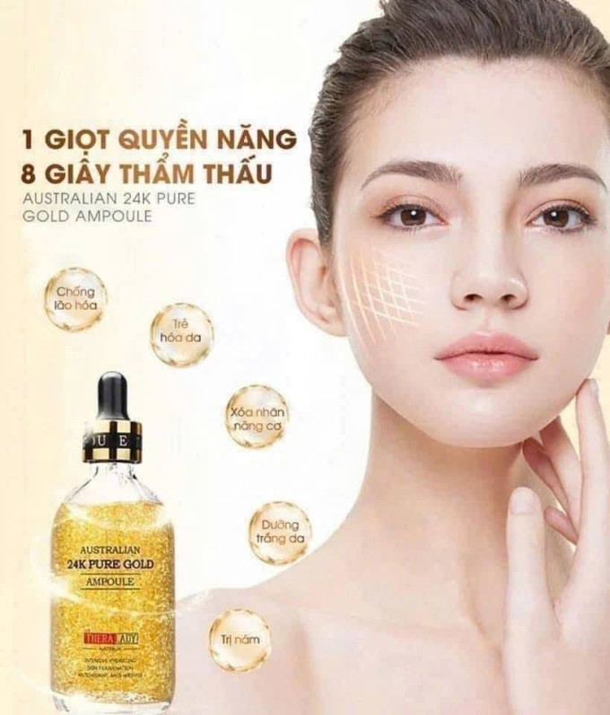 Serum 24K Pure Gold Ampoule 100ml – Tinh chất dưỡng da vàng 24K