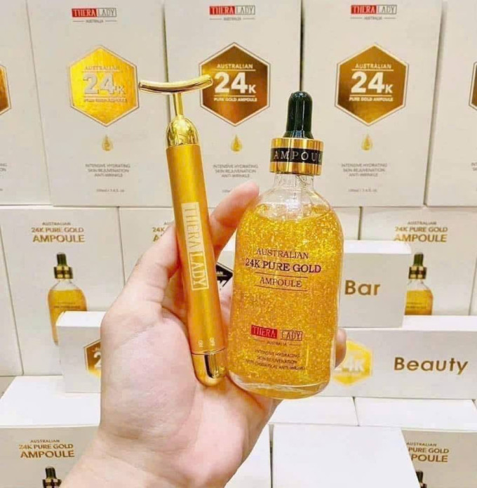 Serum 24K Pure Gold Ampoule 100ml – Tinh chất dưỡng da vàng 24K